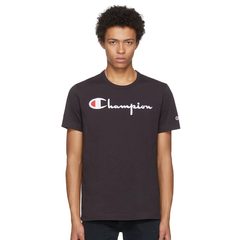 Champion Reverse We*e Black Logo T-Shirt 男款黑色T恤