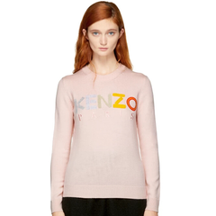Kenzo Pink Logo Sweater 女款粉色羊毛毛衣