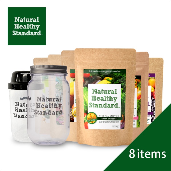 【免运费】Natural Healthy Standard 酵素*果蔬粉6包福袋 送摇摇杯、梅森罐 折后9500日元（约574元）