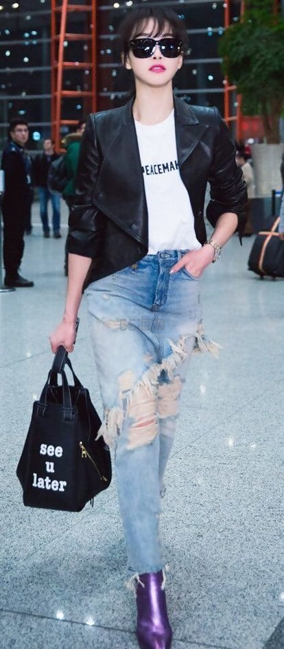 【补货】Gigi、宋茜同款 R13 层叠破洞牛仔裙裤 5（约4986元）