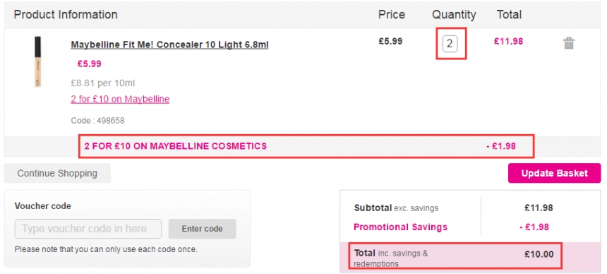 Maybelline 美宝莲 自然轻盈遮瑕液 6.8ml £5（约44元）