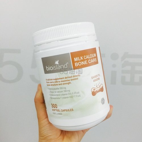 5姐自用款！Bio Island 生物岛 液体牛乳钙骨胶囊 300颗 AU.99（约195元）