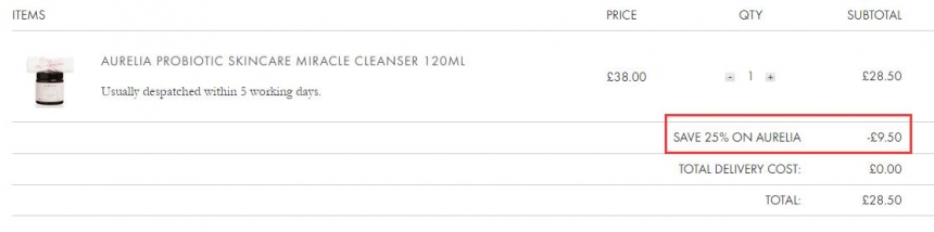 55专享！Aurelia 奇迹洁面膏 120ml £28.5（约249元）