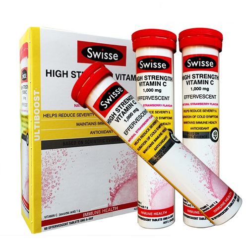 超好喝！Swisse *维生素C泡腾片 60片 AU.99（约109元）