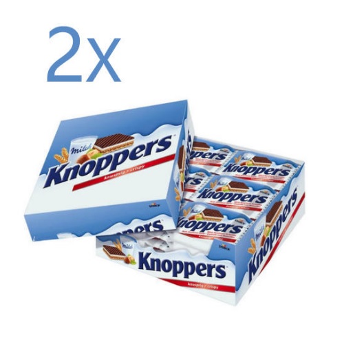 Knoppers 牛奶榛子巧克力威化饼干家庭装 24包*2 18.99欧（约146元）