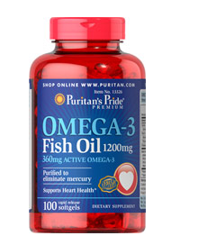 Puritan's Pride 普丽普莱 Omega-3*油1200mg*100粒 .06（约29元）