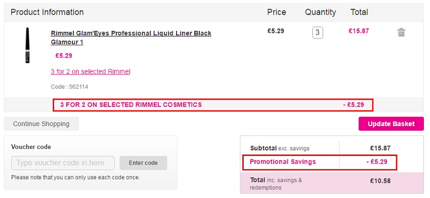 Superdrug：Rimmel 芮谜口红睫毛膏等彩妆 买3付2！