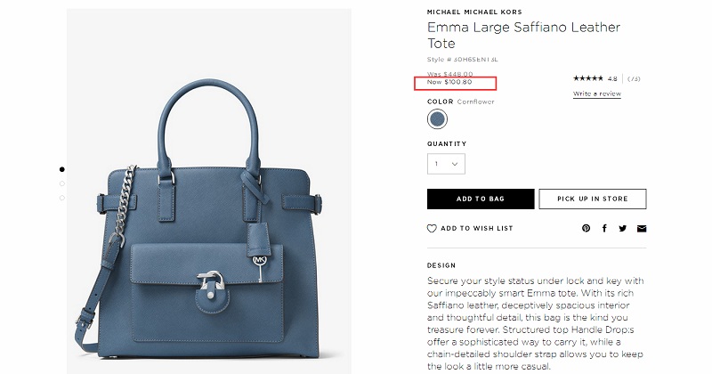 【又降价了！】MICHAEL KORS Emma 大号锁头包托特包 0.8（约730元）