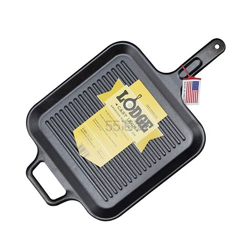 Lodge 洛极 方形铸铁条纹煎锅30cm 249元