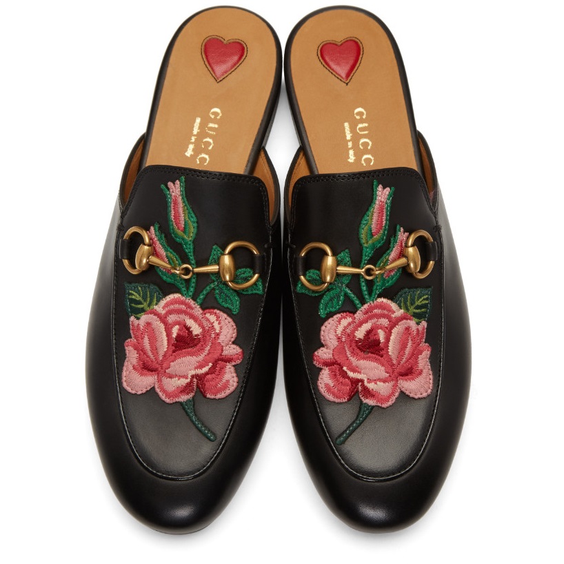 Gucci 17春季新款玫瑰刺绣乐福鞋拖鞋 0（约5329元）