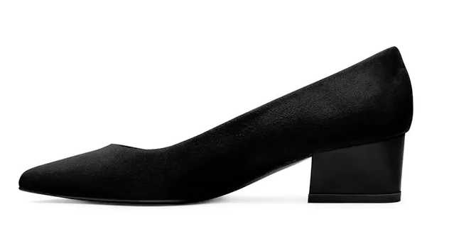 Stuart Weitzman Largo 黑色纳帕皮粗跟单鞋 2.5（约1322元）