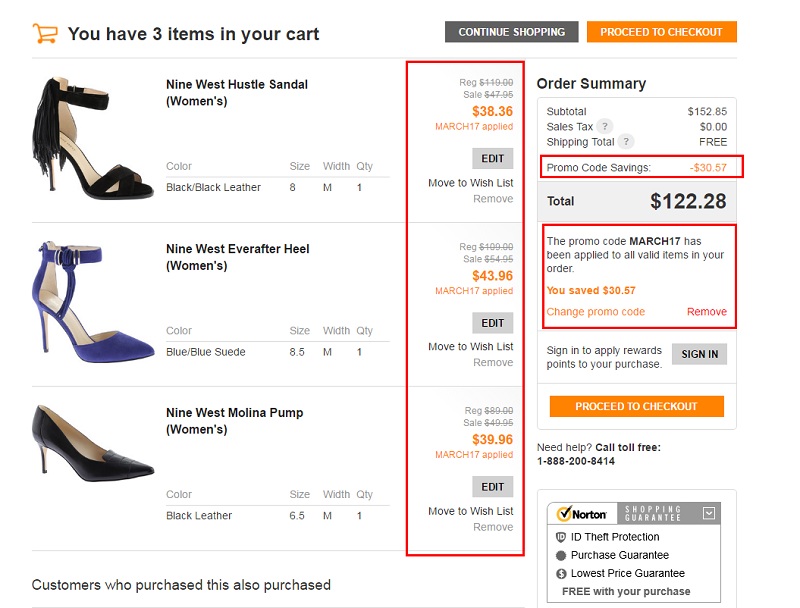 Shoebuy：精选 Nine West  玖熙高跟鞋等低至7折 + 额外8折