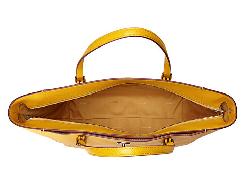 新低价！COACH Crossgrain Updated Turnlock Tote 黄色*手袋 $124.99（约905元）