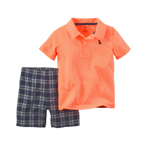 Carter's 卡特 2件套 短袖 POLO + 短裤 全棉男婴儿童装 48元