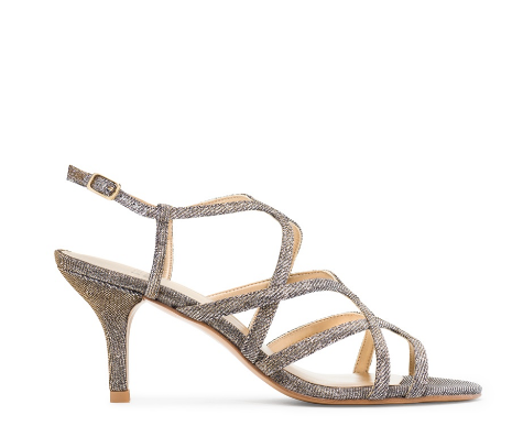 Stuart Weitzmam 金丝银线 Turningup 低跟凉鞋 $159.75（约1157元）