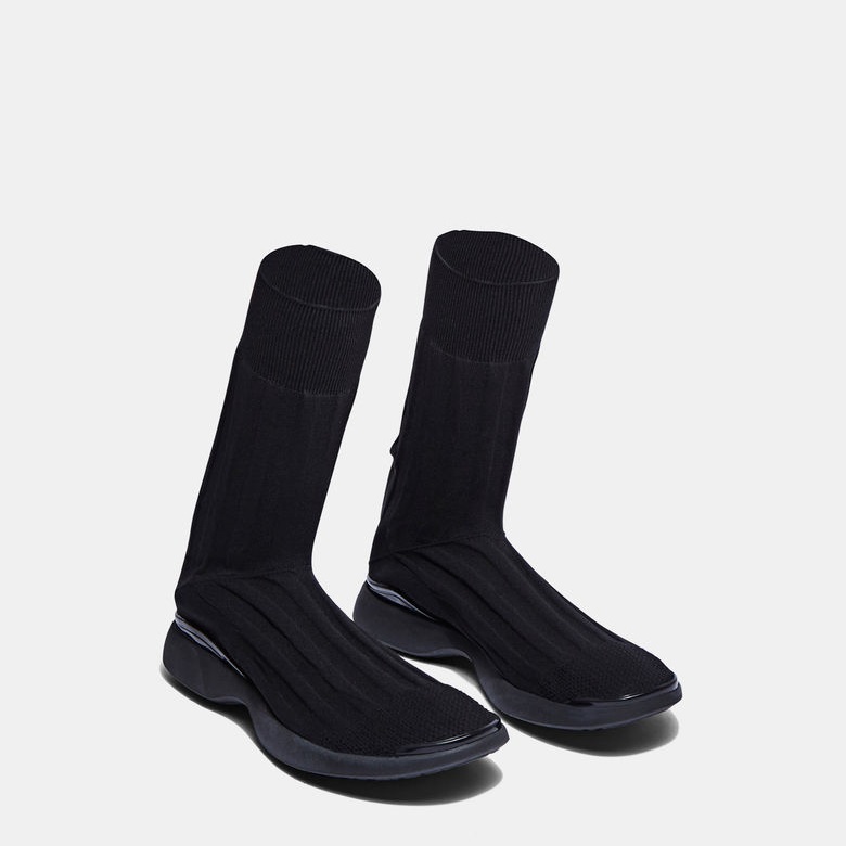 【春夏新款】Acne Studios 高帮连袜运动休闲鞋 黑/白色 0（约3444元）