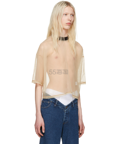 【*in穿搭法】Y/Project 黑色不规则破洞卫衣 内搭透视网纱上衣 5（约6430元）