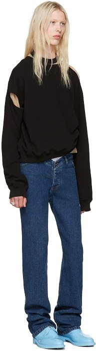 【*in穿搭法】Y/Project 黑色不规则破洞卫衣 内搭透视网纱上衣 5（约6430元）