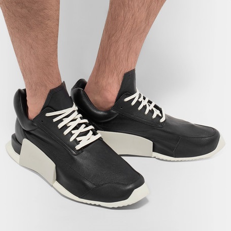 Rick Owens X Adidas 联名系列 男士黑白拼色低帮运动鞋 0（约6324元）