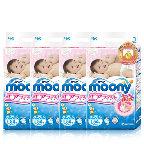 *y 尤妮佳 婴儿纸尿裤尿不湿L54*4 296元