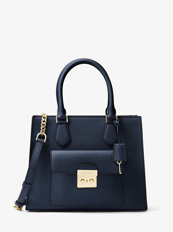 【上新超美色系！】MICHAEL Michael Kors 迈克高仕 Bridgette 中号十字纹牛皮托特包 $250.6（约1815元）