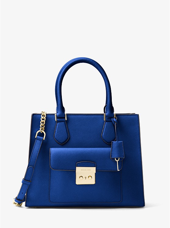 【上新超美色系！】MICHAEL Michael Kors 迈克高仕 Bridgette 中号十字纹牛皮托特包 $250.6（约1815元）