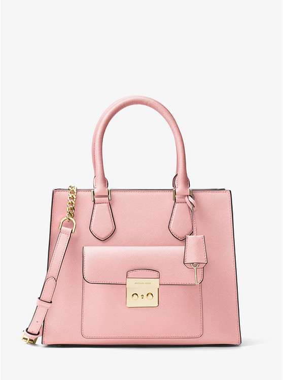 【上新超美色系！】MICHAEL Michael Kors 迈克高仕 Bridgette 中号十字纹牛皮托特包 $250.6（约1815元）