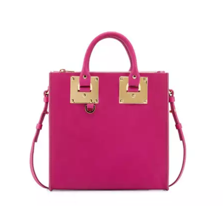 限时折扣！Sophie Hulme “Albion” 方形托特包 深桃红色 $304.8！（约2208元）