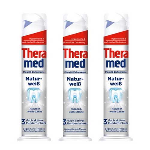 运费5欧！Theramed 泰瑞美 *去牙石站立式牙膏 100ml*3 6.99欧（约54元）