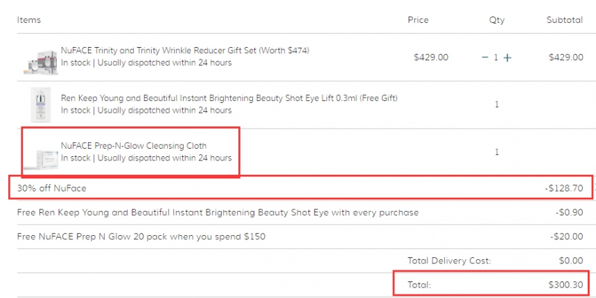 NuFace Trinity 脸部美容按摩仪套装 $300.3（约2175元）