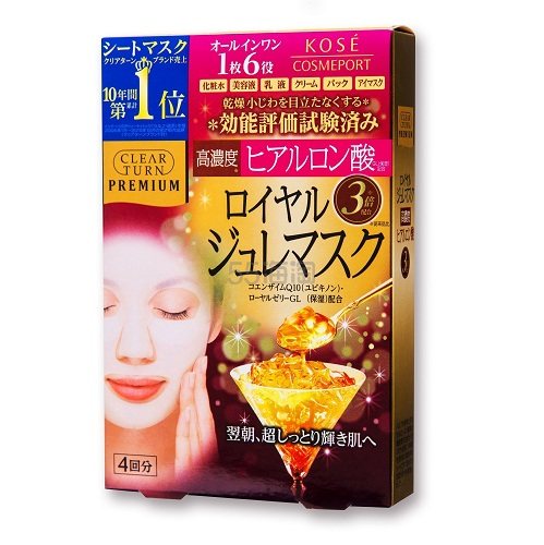 55元/盒！KOSE 高斯 clearturn 蜂王浆面膜（透明质酸） 4片，凑5盒 到手价279元
