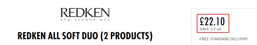 Redken 柔顺抗毛躁洗护套装 £22.1（约193元）