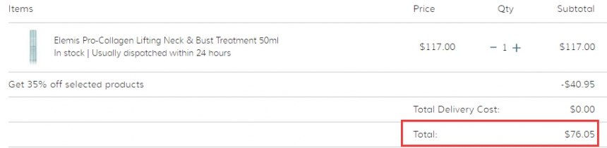 Elemis 艾丽美 颈部胸部紧致提升霜 50ml $76.05（约551元）