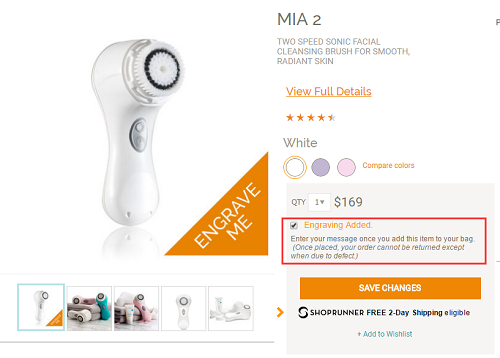 Clarisonic：mia2 声波洗脸刷等 母亲节限时 美国境内免邮+机身免费刻字！