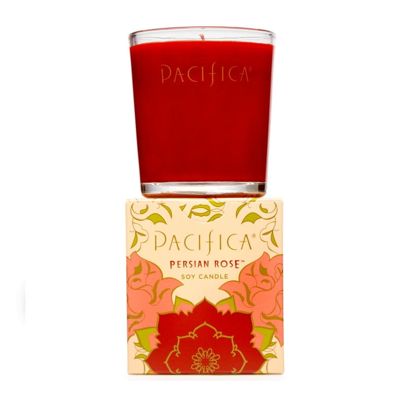 Pacifica 波斯玫瑰香薰蜡烛 160g £12（约105元）