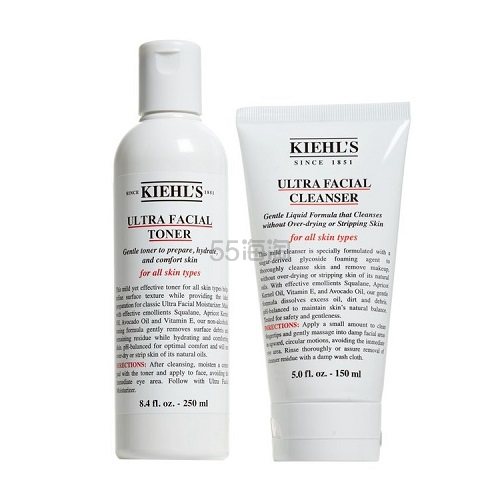 Kiehl's 科颜氏 高保湿精华水+洁面套装 .5（约192元）