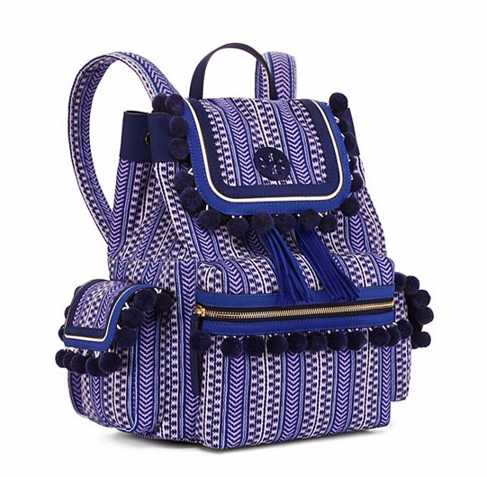 【超美配色！】Tory Burch 汤丽柏琦 SCOUT POM-POM 流苏双肩包 $276.5（约2003元）