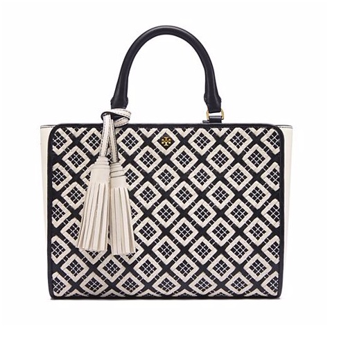【3.6折 仅剩2只！】Tory Burch 汤丽柏琦 ROBINSON 编织纹皮革小号托特包 $209（约1514元）