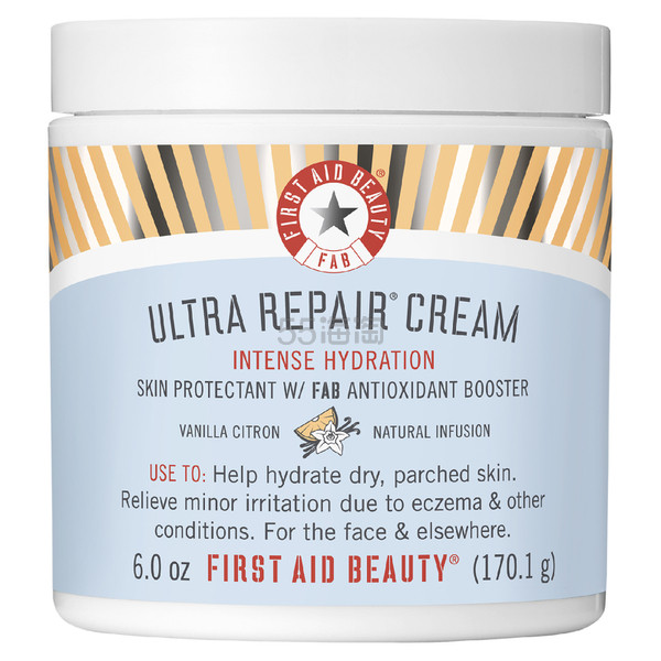 沙漠皮亲妈！First Aid Beauty 香草佛手柑修复保湿霜 170g £16（约140元）
