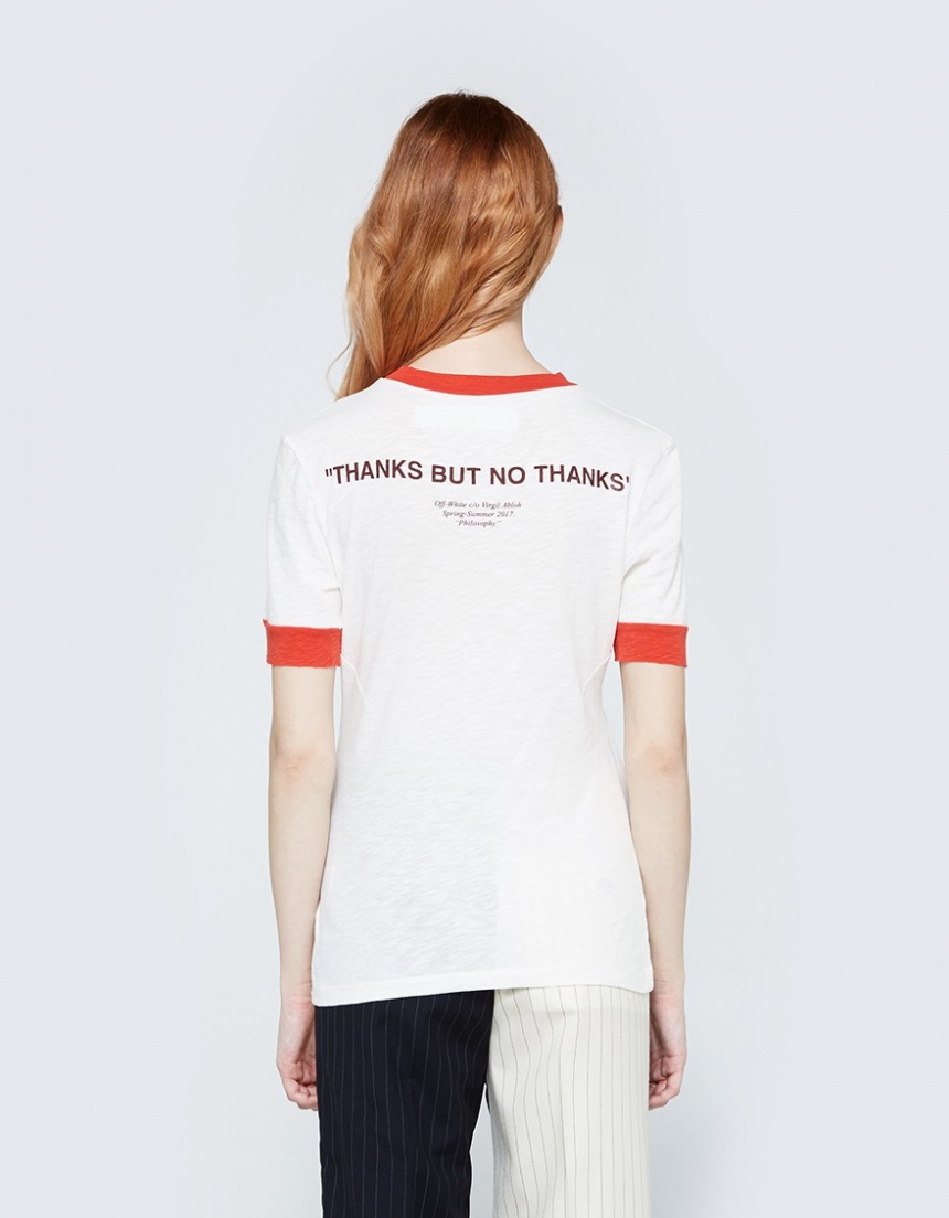 Off White “Thanks” Slogan 口号T 6（约1637元）