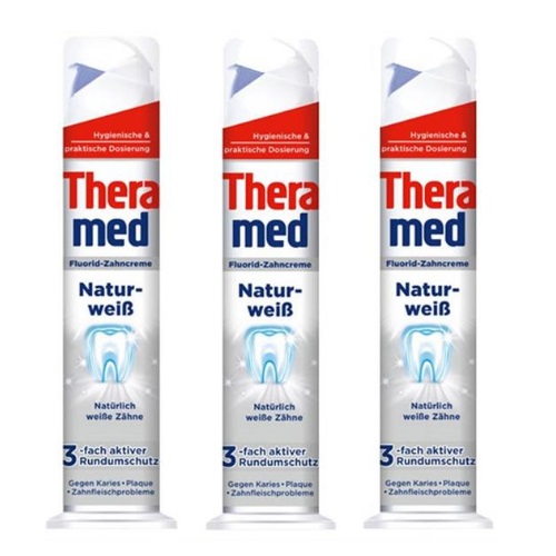 【55海淘节专享】Theramed 泰瑞美 站立式牙膏 100ml*3 6.99欧（约54元）