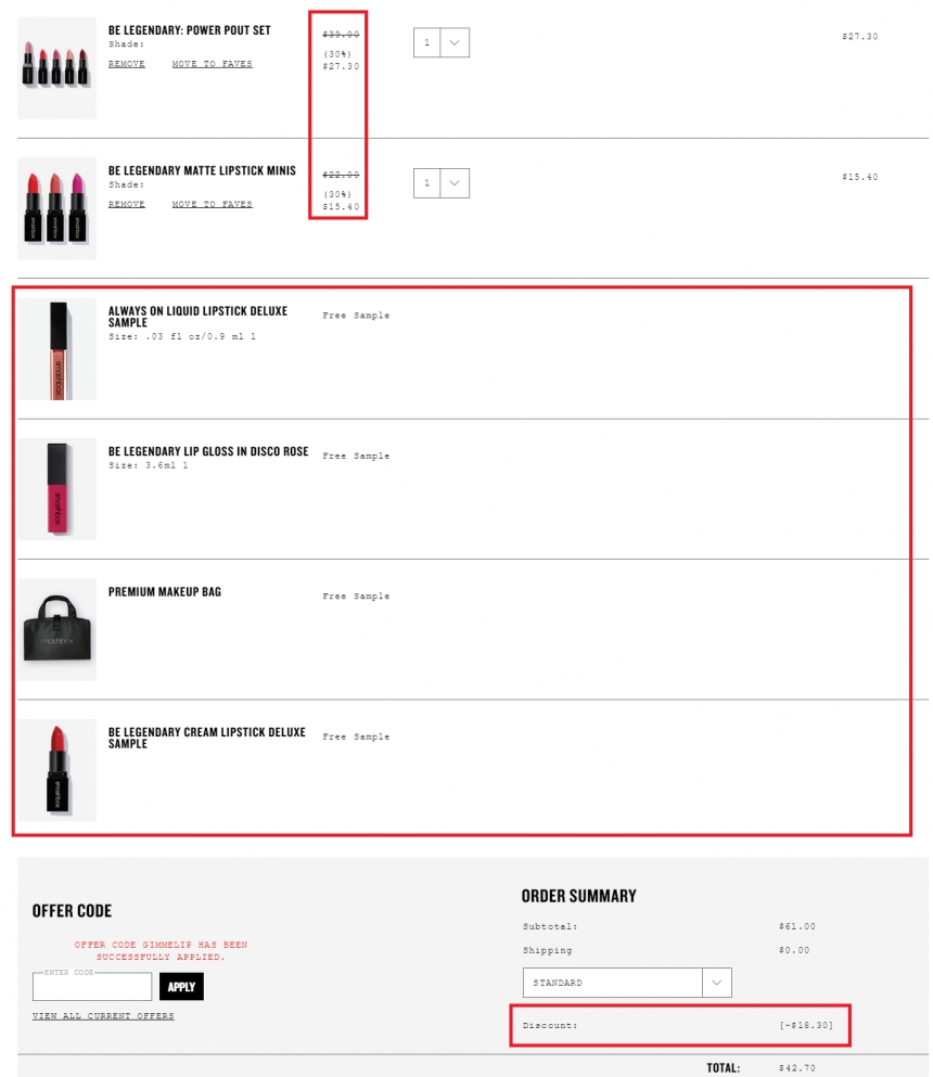 【55海淘节专享】Smashbox Cosmetics：精选唇膏限量套装限时7折+满送唇妆三件套+化妆包