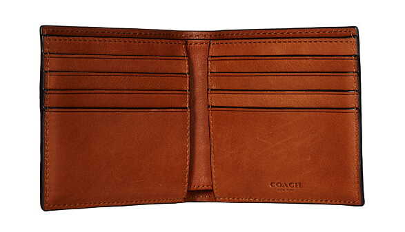 【降$5了！】COACH 蔻驰 Sport Calf Double Billfold 男士钱包 $64.99（约471元）