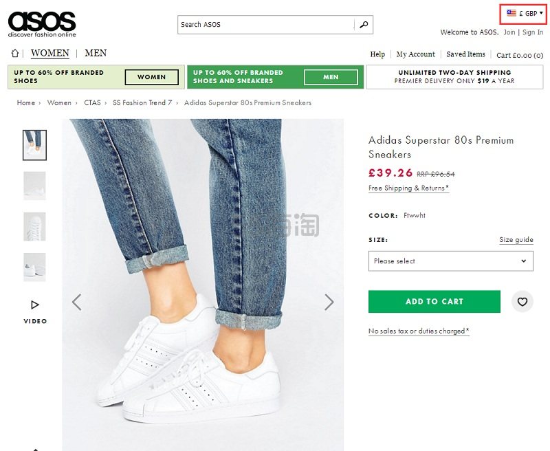 【Adidas Stan smith、superstar 参加！】ASOS.com usa 官网：精选男女时尚鞋履 低至4折