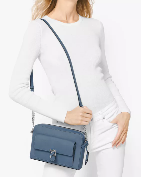 【55海淘节】3折收！MICHAEL Michael Kors 中号“Emma”皮制邮差包 .4（约561元）
