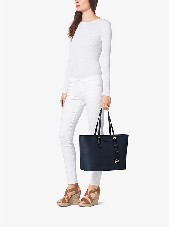 【4.5折！】Michael Kors 迈克高仕 Jet Set Tr*el 大号十字纹托特包 多色选 $134（约971元）