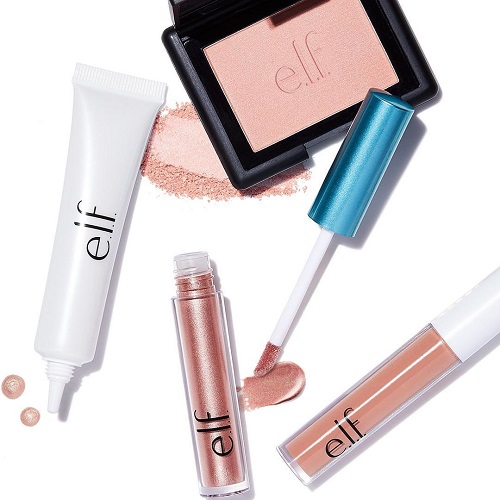 ELF Cosmetics ：高性价比彩妆满$25送玫瑰金四件套