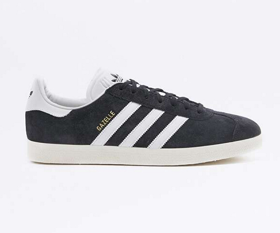 【仅剩10码！】adidas Originals Gazelle 男士复古运动鞋 黑色 （约515元）