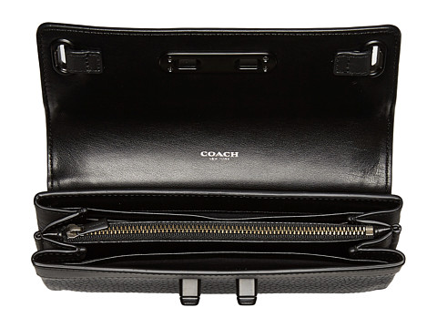 COACH Pebbled Leather Coach Swagger Wallet 黑色时尚钱包 $109.99(约797元)