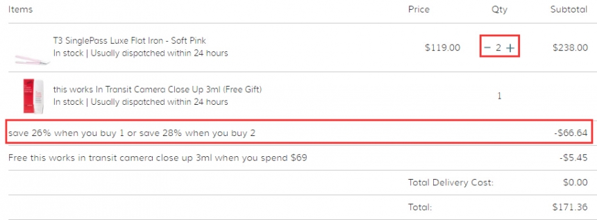 SkinCareRx：T3 豪华版两用马卡龙直板夹 线上6.6折+额外7.2折！